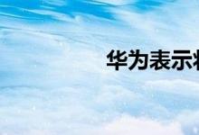 华为表示将增加5G投资